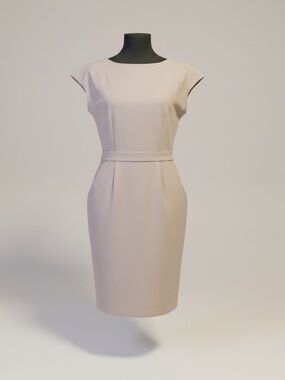 Quince Cream Midi Sheath Dress